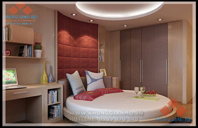 Thiết kế nội thất chung cư Lanmak - Lê Đức Thọ - Phòng ngủ 01